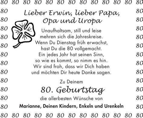 80. geburtstag opa